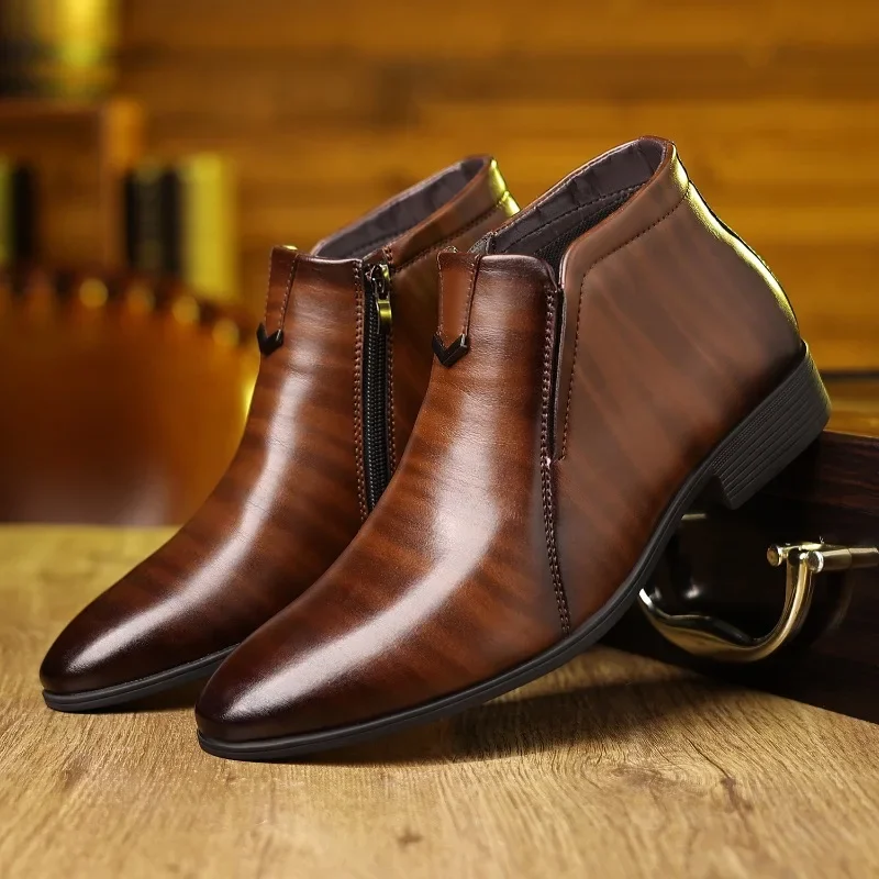 Men Formal Wear With Boots - Luxury Mens Boots Fashion High-top Casual