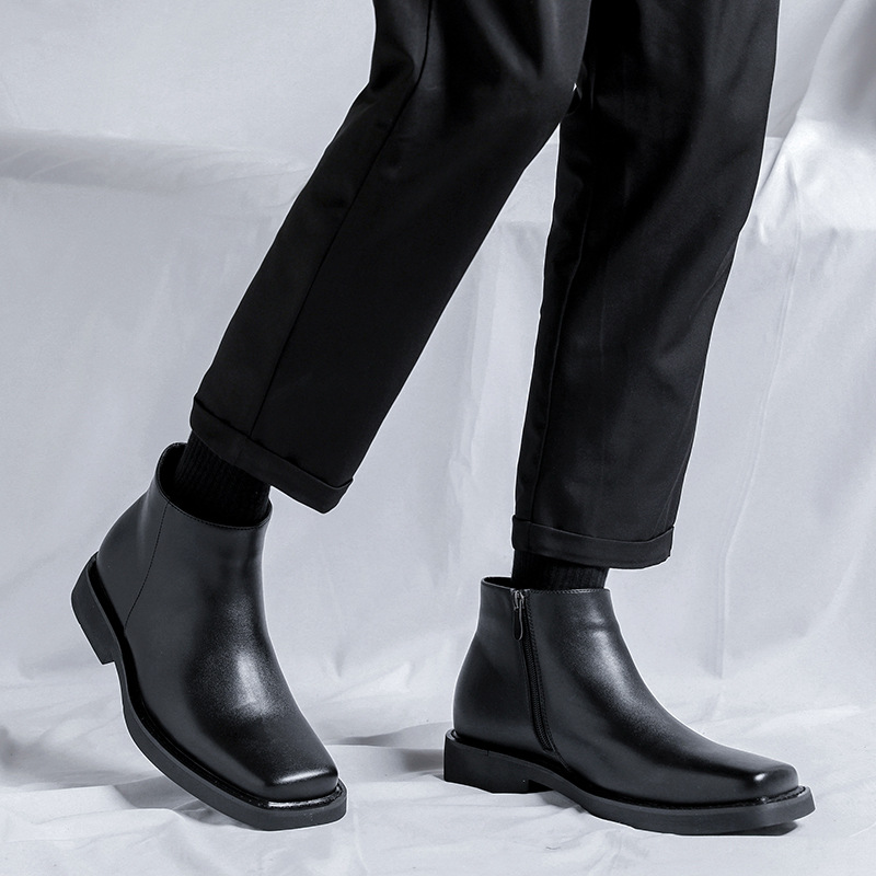Luxury Fashion Black Men Casua - Men Formal Wear With Boots ulasan dan harga