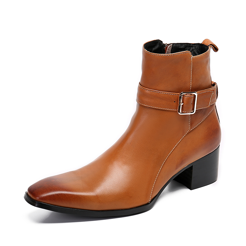 Winter Brown Buckle Pointed Me - Men Formal Wear With Boots ulasan dan harga